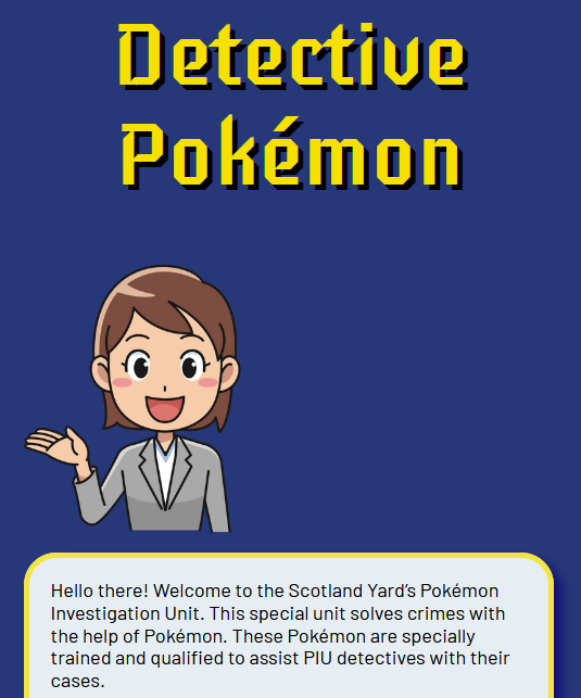 A screenshot of this app. An anime-style HR person is greeting you.